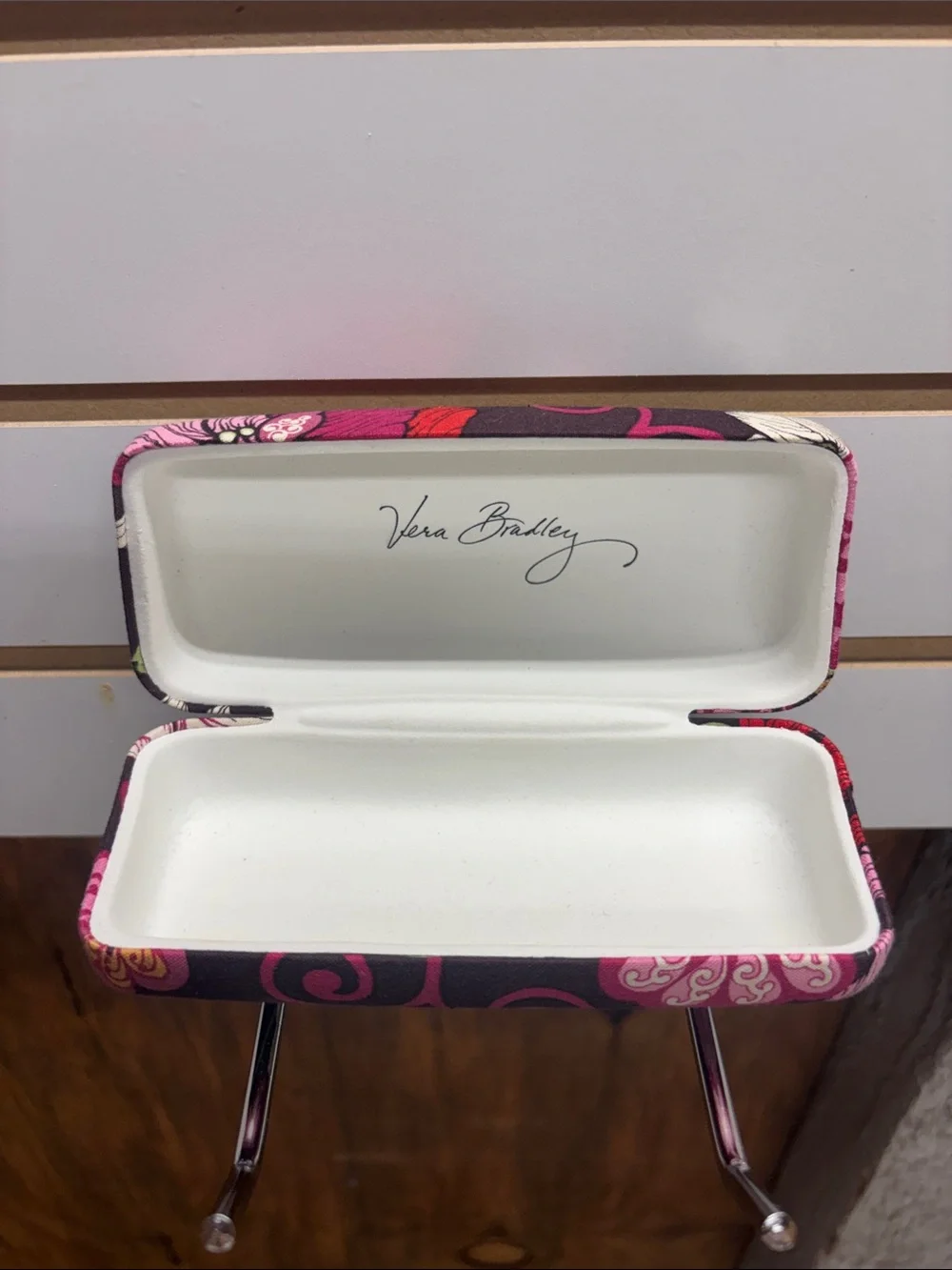 Vera Bradley Pink, Black & White Floral Padded Sun Glass Case